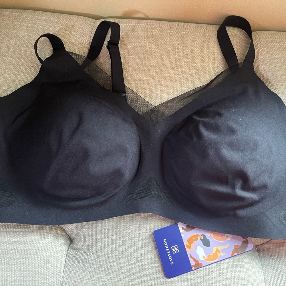 HONEYLOVE brand black crossover bra New W/tags size XL